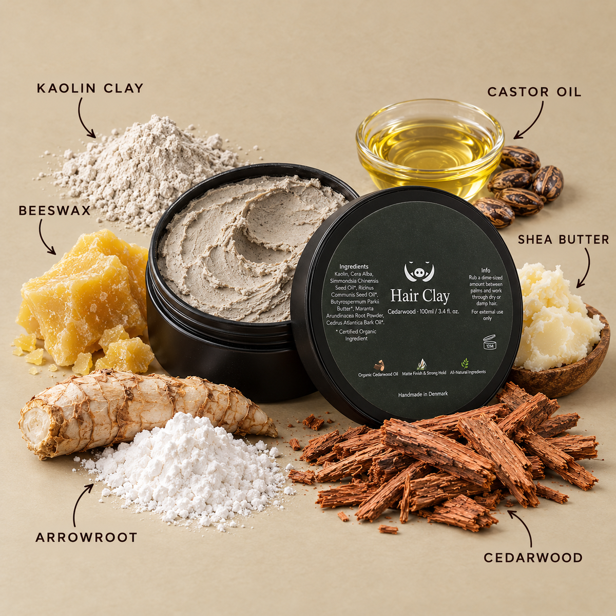 Hair clay